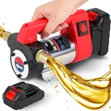 12GPM Cordless Diesel Transfer Pump, Electric Oil Change Pump, Portable Self Pri