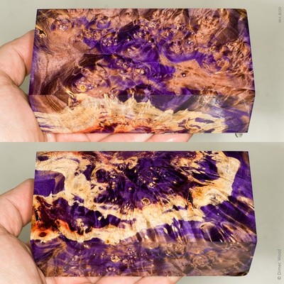 Large stabilized box elder burl wood block knife handle pen turning craft blank