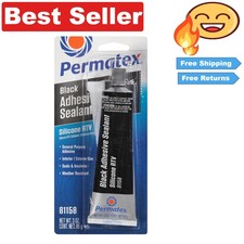 Durable Waterproof Black Silicone Sealant 3 oz.   Bonds  Repairs Effortlessly