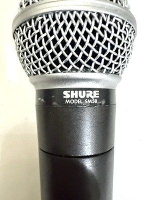 Vintage Shure SM58 Microphone Dynamic Unidirectional Mic 1980s