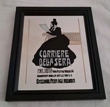 Quadro Specchio Corriere Della Sera Milano Vintage Collezione