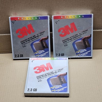 3M Rewritable Optical Disc 5.25 130mm 2.3GB X3 (Never Used)