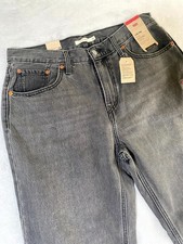 Levi's Low Pro Straight Leg Jeans Womens 32 Gray Denim Cotton Mid Rise Zip Fly