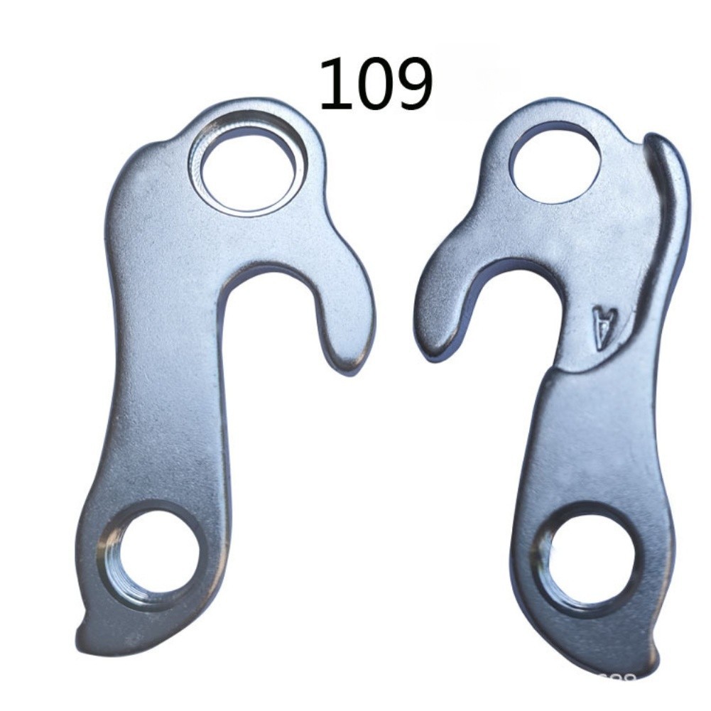 Gancio montaggio deragliatore mountain bike alluminio argento 10,5x5x2