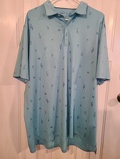 Johnnie O Ibiza Cactus Print Performance Stretch Golf Polo Shirt Size XXL