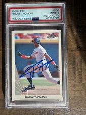 Frank Thomas RC Signed 1990 Leaf 300 PSA 9 MINT Low POP! Chicago Rookie HOF