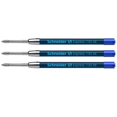 3x Schneider Großraumminen Kugelschreiber Mine Express 735 0,5mm G2 blau M 7363