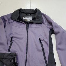 Columbia Titanium Women's Softshell Colorblock Jacket Purple Gray L Full Zip