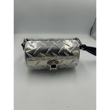 Rare Women's Harley Davidson Vintage Chrome Metal Purse Tote Pouch Case