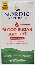 Nordic Naturals Omega Blood Sugar - With Alpha-Lipoic Acid & Chromium, 60 Gels