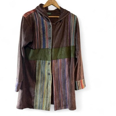 Kathmandu Imports Patchwork Jacket Multicolor  Boho Women s M/L