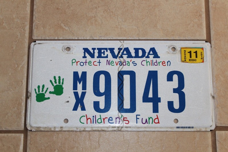 NEVADA PROTECT NEVADAS CHILDREN LICENSE PLATE EXC CONDITION # MX 9043 NO RES.