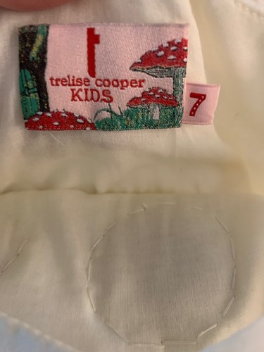 Trelise Cooper Kids Girls Dress Size 7 Cream 100% Cotton Lace Ruffles Easter - Picture 12 of 12