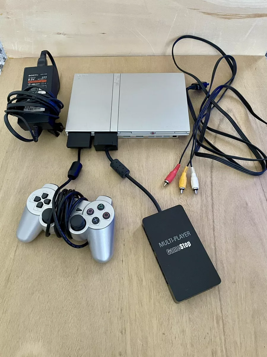 Used Sony Playstation 2 PS2 Slim Silver Console 