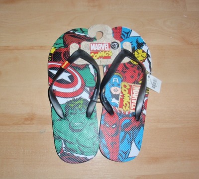 MARVEL COMICS BNWT Primark mens boys summer flip flops UK