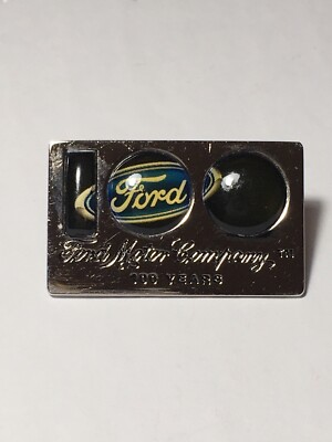 Ford Motor Company 100 Years Vintage Collectible Lapel Pin Ballou Reg D 130 Year