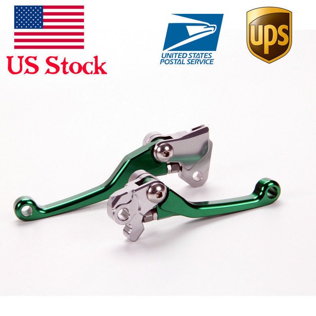 Dirtbike Brake Clutch Green Levers For Kawasaki KX250F 20052012 2011