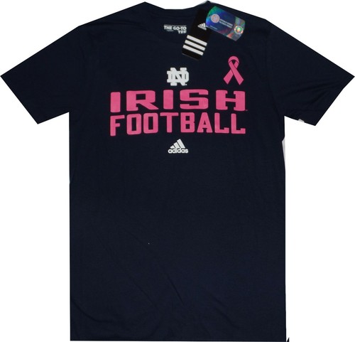 Adidas Notre Dame Fighting Irish Rosa Cancer Awareness para Hombre Camiseta  Azul Marino el aclaramiento | eBay