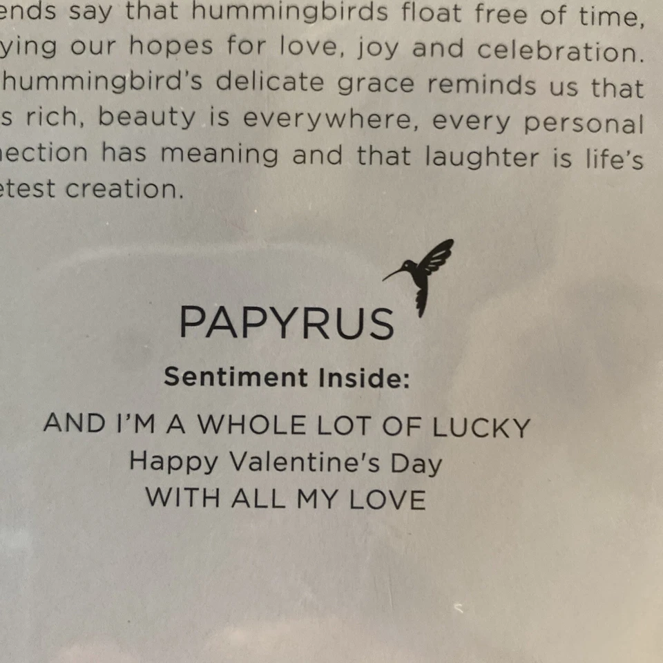 Papyrus Valentine's Day Card HUSBAND and Wife 2 for $9.99 free shipping!!  - Image 3 of 3