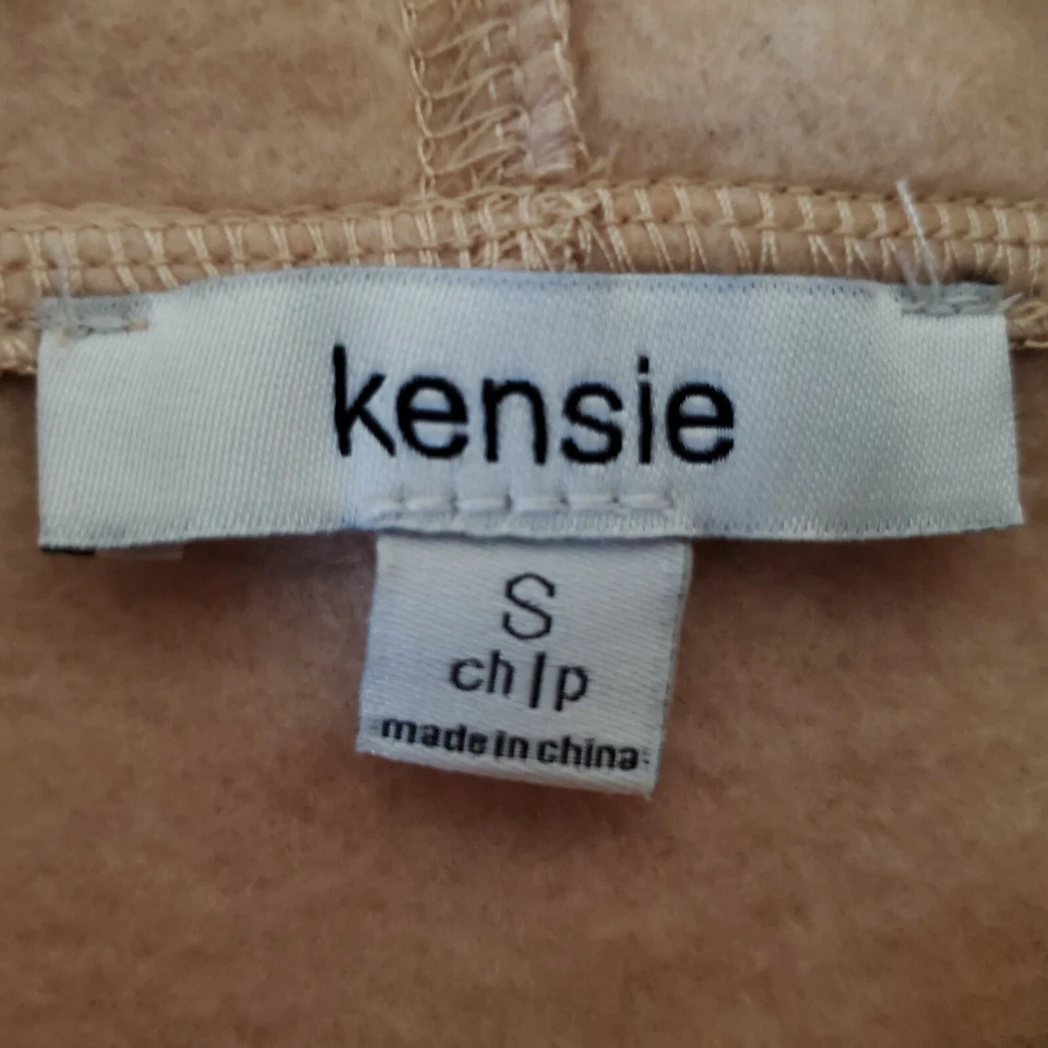 Vestido Kensie Talla S Con Capucha Beige Polar Manga Corta Sudadera con Capucha Nuevo Foto 4 de 4