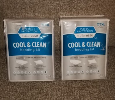 2-Allerease Protection Waterproof Mattress Protector BEDDING KITS- Twin/Twin XL