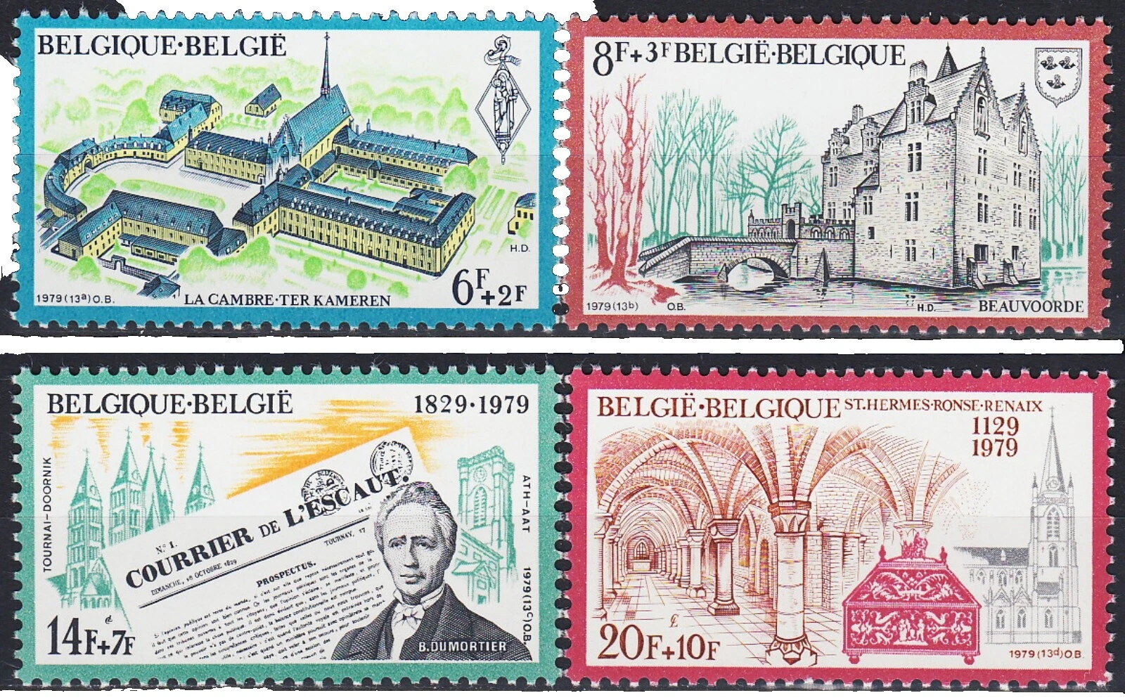 Mint Never Hinged/MNH Architecture Stamps