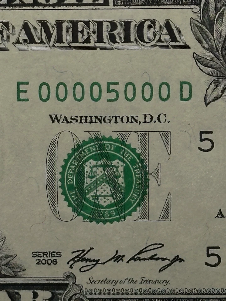 2006-$1 DOLLAR BILL Federal Reserve Note RICHMOND Very Nice Piece Low Number - Image 3 of 4