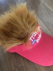 2020 President Donald TRUMP Red Trump Visor Hat w/Gold Hair Golf Cap Wig MAGA — photo 8