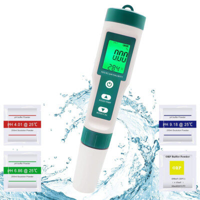 Wigearss 7 In 1 Wassertester - PH/EC/TDS/Salz Messgerät Wasserdicht