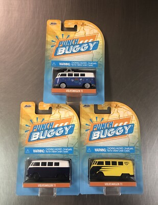 JADA SLUG BUG PUNCH BUGGY VOLKSWAGEN T1 DIECAST ( LOT OF 3 ) COLORS FREE SHIP