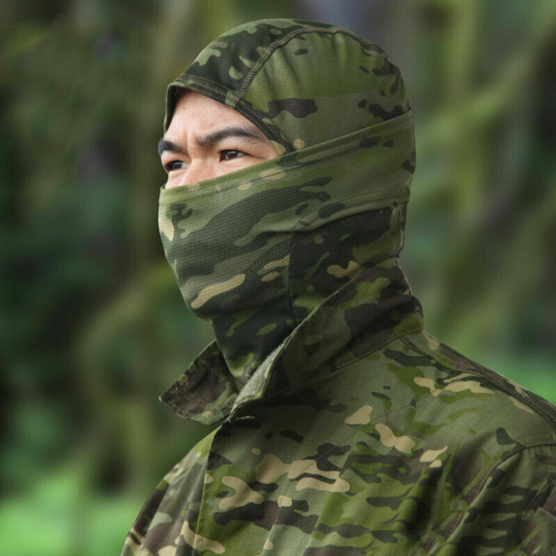 Tactical Military Balaclava Military Camo Face Mask Hunting Neck Hood Ski  Masks