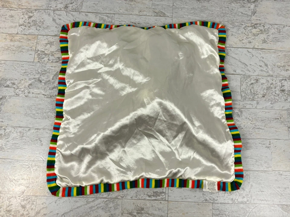 Stephan Baby Brown Dog Puppy Lovey Security Silver Satin Stripes Polka 2015 HTF - Image 3 of 4