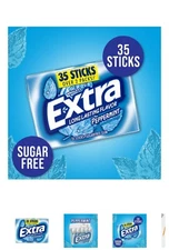 Wrigley's EXTRA PEPPERMINT Sugar Free Gum 1 PACK - 35 Sticks Pack - FREE SHIP
