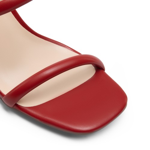 Women Square Open Toe High Chunky Block Heel Slide Sandals for Wedding Party - Picture 29 of 44