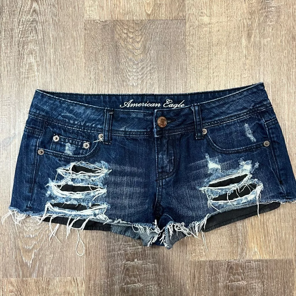 American eagle shop womens denim shorts