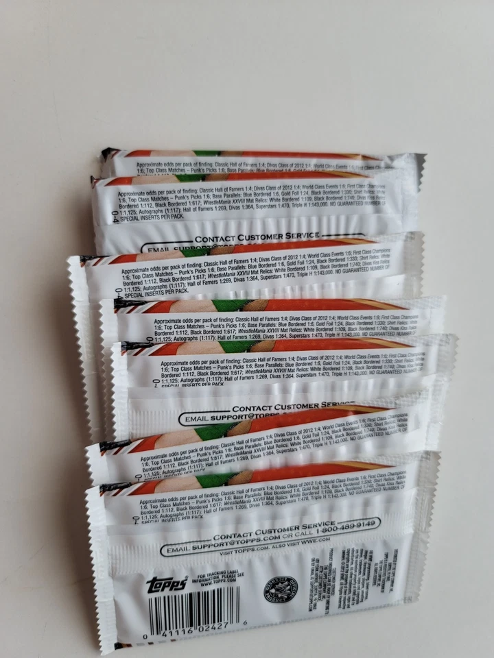 2012 Topps WWE wrestling Factory Sealed 7 Packs Lot - Image 2 of 4