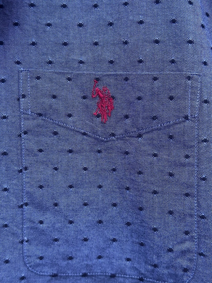 Camisa US POLO ASSN Roja Pony Abotonada Azul Negro Algodón Bordado Hombres 2XLT Foto 2 de 3