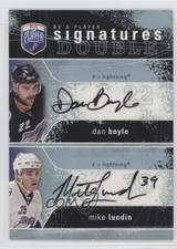 2007-08 Upper Deck Be a Player Signatures Double Dan Boyle Mike Lundin Auto 0q4