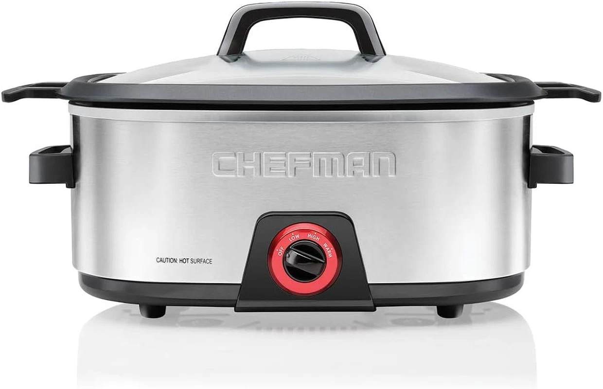6-Quart Slow Cooker, Electric Countertop Cooking, Stovetop & Oven-Safe Removable