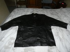 Veste Manteau T. BEAU CUIR VERITABLE AGNEAU Femme Taille 50 Noir GUY D'ARMAGNAC