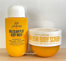 Sol de Janeiro Bum Bum Body Scrub 75g + Shower Gel 90ml Duo NEW Travel Set