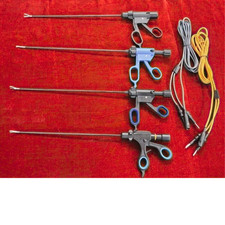 6PCS Laparoscopic Bipolar Forceps Cable Set Electrosurgical Surgical Instruments