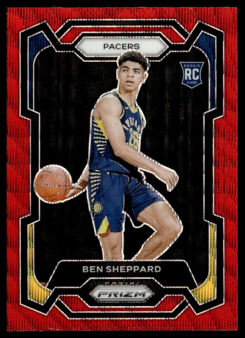 2023-24 Prizm Red Wave Prizms Ben Sheppard Rookie Indiana Pacers #172