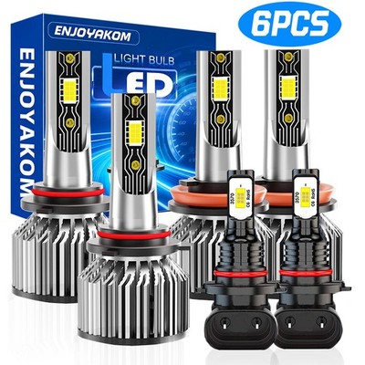 For Ram 1500 Classic 2019-2020 Combo LED Headlight High Low + Fog Light Bulbs