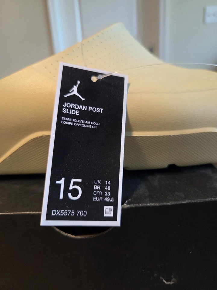 Sandalias Nike Air Jordan Post Slide Team Gold para hombre (DX5575 700) talla 15 Foto 3 de 4