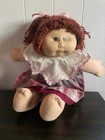 Cabbage Patch Kids 1982 Doll Signed Xavier Roberts Red Yarn Hair Plaid Dress