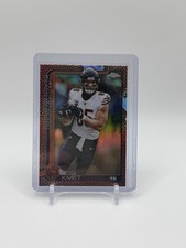 2025 Topps Chrome Football #51 Cole Kmet Football Leather Refractor-Bears
