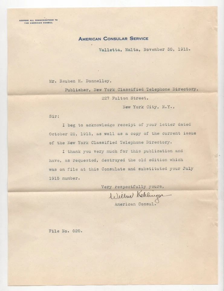 MALTA TO US 1915 "VALLETTA" DATED 30 NOV. 1915 TYING K. GEORGE V ISSUES - Image 3 of 3