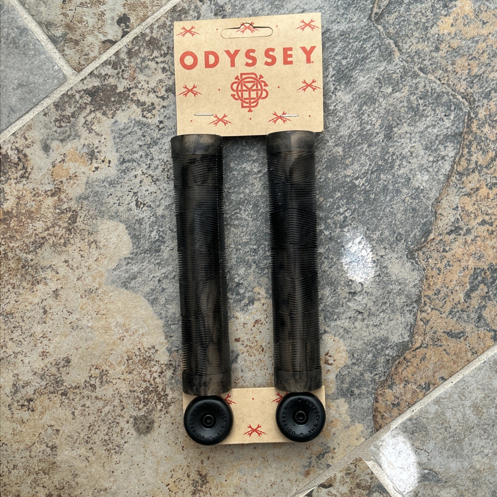 ODYSSEY BMX BIKE GRIPS ODY MX TRAVIS 165mm CL / BLACK SWIRL
