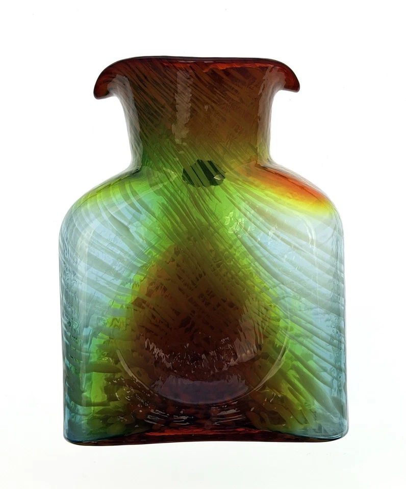 Blenko Glass Handmade Glass 384 Dart Frog Water Bottle Signed - Image 3 of 4